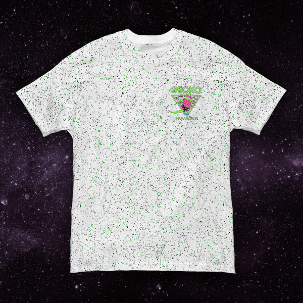 Secret Gecko Para-Dies Glow In The Dark Splatter Halloween Tee