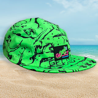 Gecko 1980's Neon Green 5 Panel Throwback Hat