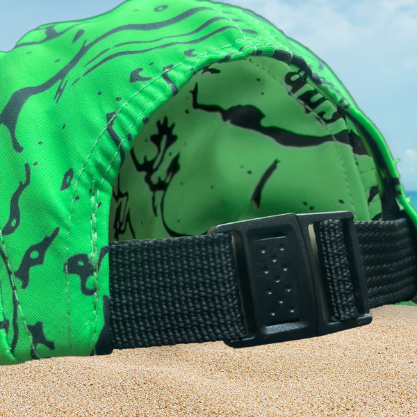 Gecko 1980's Neon Green 5 Panel Throwback Hat