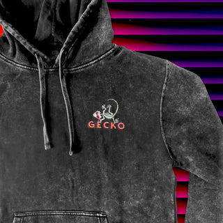 Gecko Last Resort - Limited Edition Halloween Stone Acid Wash Hoodie
