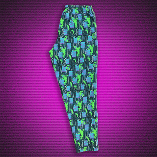 1988 Gecko Jungle Beach Pants - Jade/Purple