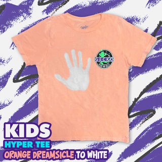 KIDS Vinyl Gecko: HYPERFLASH Orange Dreamsicle To White