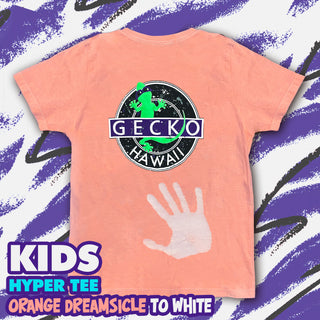 KIDS Vinyl Gecko: HYPERFLASH Orange Dreamsicle To White