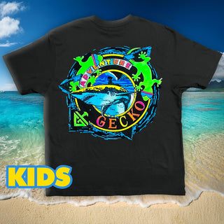 KIDS - '87 Adventure Gecko Black Tee
