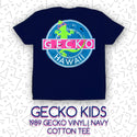 KIDS Gecko Vinyl | Navy Cotton Tee
