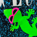 Gecko Marble - 1980s Neon Blue Razz (SINGLE STITCH NECK TEE)