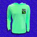 Gecko Marble 1980's Neon Green HoodTEE V2