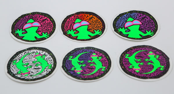 Gecko Hawaii Big Swirl Stickers