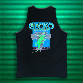 1988 Gecko Muscle Beach V2 - Black Cotton Tank