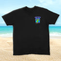 Gecko Muscle Beach Black Cotton Tee