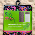 Gecko Beach Towel & Car Seat Cover Combo - Pink/Black Multi