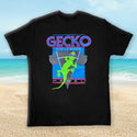 Gecko Muscle Beach Black Cotton Tee