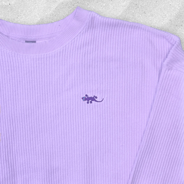 The Molly Top - L/S Lilac Corduroy Crew