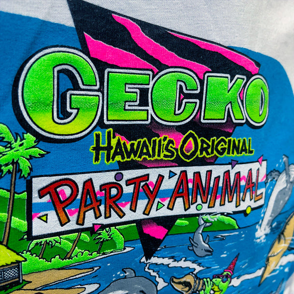 Original Party Animal: Gecko X Nazar White Tee