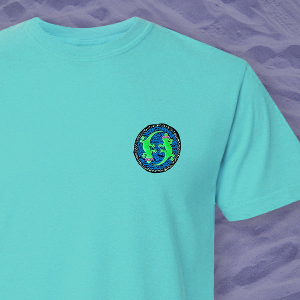 Original Party Animal - 1980's Surfside Cyan Pigment Dyed Tee