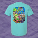 Original Party Animal - 1980's Surfside Cyan Pigment Dyed Tee