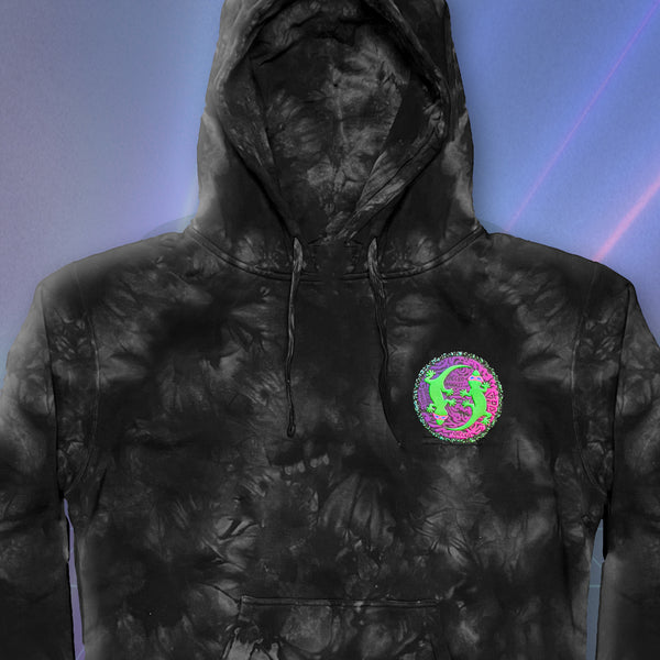 Aloha Arcade Black Tie-Dye Hoodie