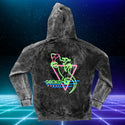 Neon Night Club - Limited Edition Black Acid Wash Hoodie