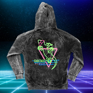 Neon Night Club - Limited Edition Black Acid Wash Hoodie