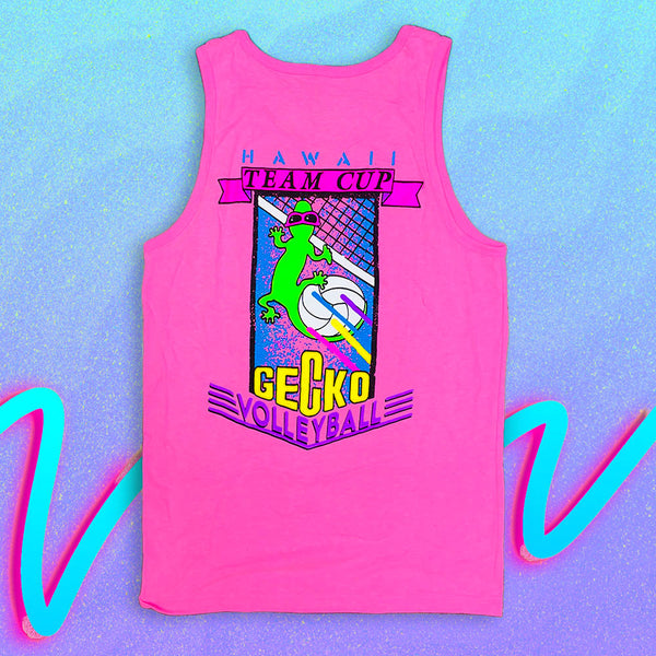 Gecko Volleyball - 1980's Neon Ice Pink