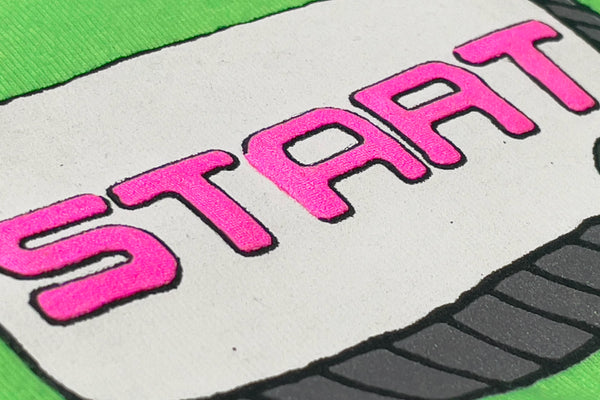 Secret Code 1980's Neon Green Tee