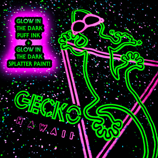 Neon Nightclub Glow-In-The-Dark Retro Splatter | Gecko Hawaii