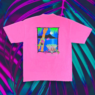 1988 Gecko In Paradise 1980s Pink (Single Stitch) Tee
