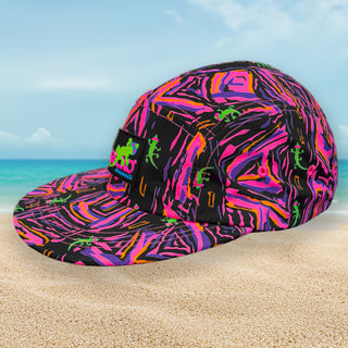 Gecko Volcanic Multi 5 Panel Throwback Hat