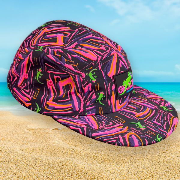 Gecko Volcanic Multi 5 Panel Throwback Hat
