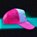 Glow-In-The-Dark Splatter Neon Pink Trucker Hat (LIMITED)