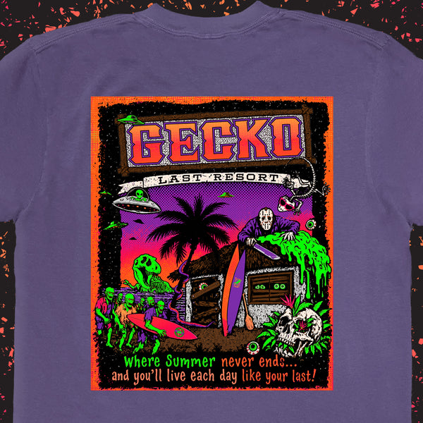 Gecko's Last Resort - 2026 Halloween Dusty Purple Pigment Tee