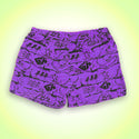 Iconic Gecko Wall Neon Purple Volley Shorts