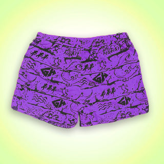 Iconic Gecko Wall Neon Purple Volley Shorts