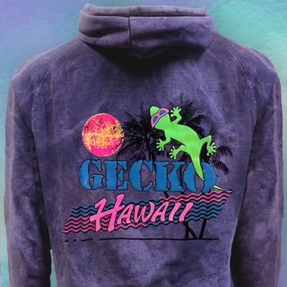 '86 Souvenir Palm - Purple Acid Wash Hoodie