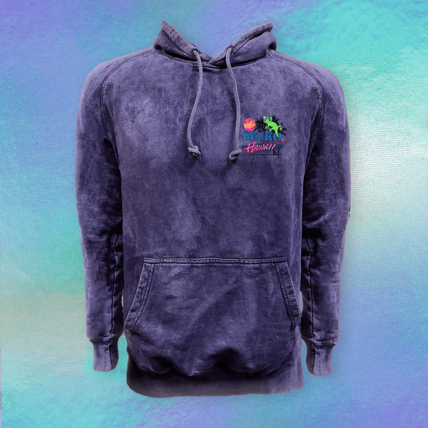 '86 Souvenir Palm - Purple Acid Wash Hoodie