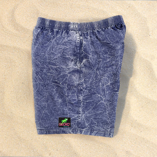 1980's Surfer Style Purple Acid Wash Cotton Shorts