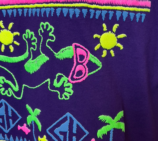 1989 Gecko Stitchwave - Purple Beach Tee