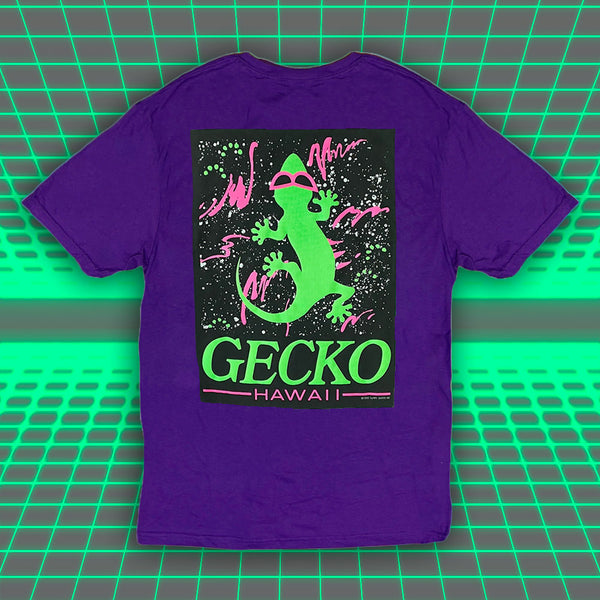 Space Gecko '88 - Grape Smash Cotton Beach Tee