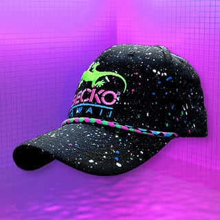 The Retro Rope - Glow-In-The-Dark Splatter Black Hat (LIMITED)