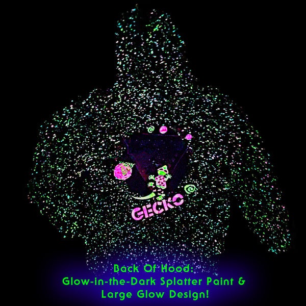 GITD SPLATTER Hoodie - Saved By The Gecko - Limited Edition