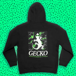 Space Gecko - Limited Electric Alien Zip Hoodie Black/Glow