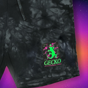 Space Gecko Black Tie-Dye Shorts