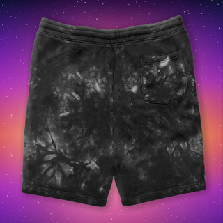Space Gecko Black Tie-Dye Shorts