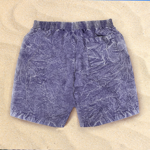 1980's Limited Surfer Style Purple Acid Wash Cotton Shorts