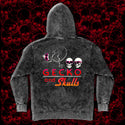 Gecko & Skulls - Limited Edition Halloween Stone Acid Wash Hoodie