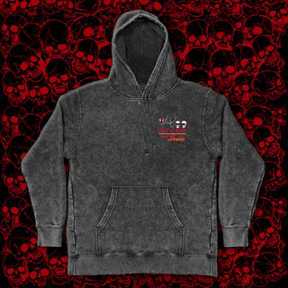 Gecko & Skulls - Limited Edition Halloween Stone Acid Wash Hoodie