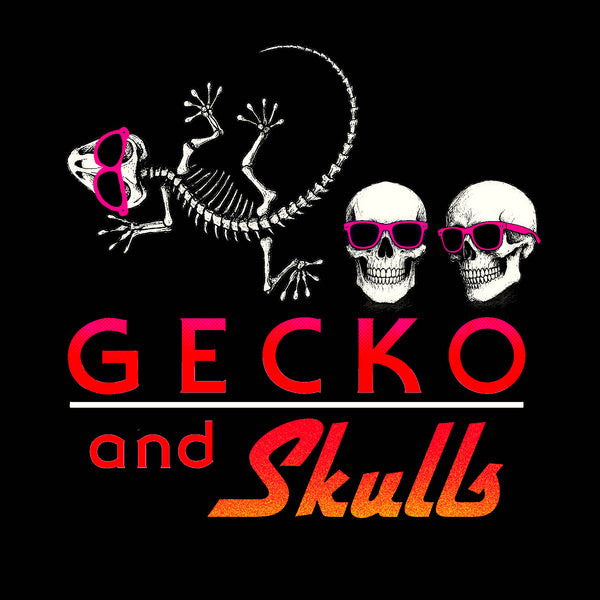 Gecko & Skulls - Limited Edition Halloween Stone Acid Wash Hoodie