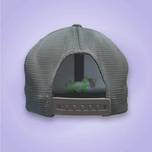 Gecko Flexfit Snapback Trucker Hat Matte Grey