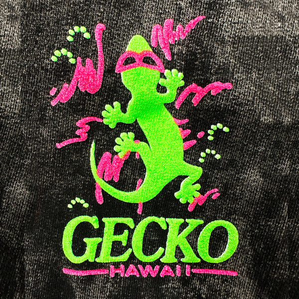 Space Gecko Black Volcanic Acid Wash Joggers