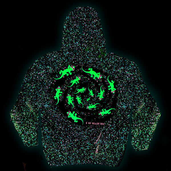 Gecko Void - Glow In The Dark Splatter Hoodie